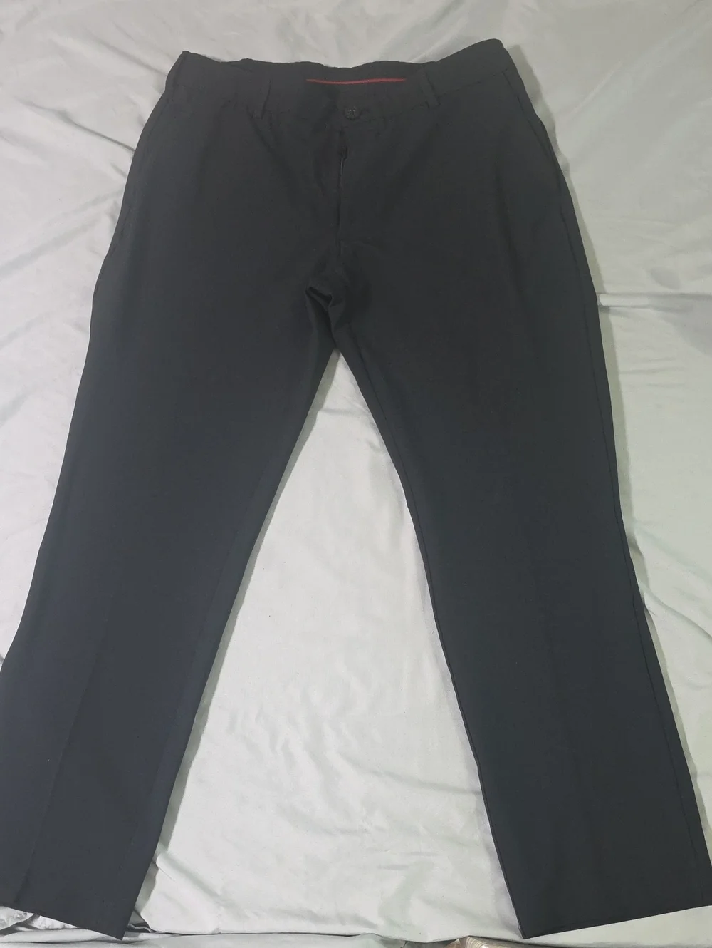 Van Heusen Black Men's Dress Pants - Straight Leg